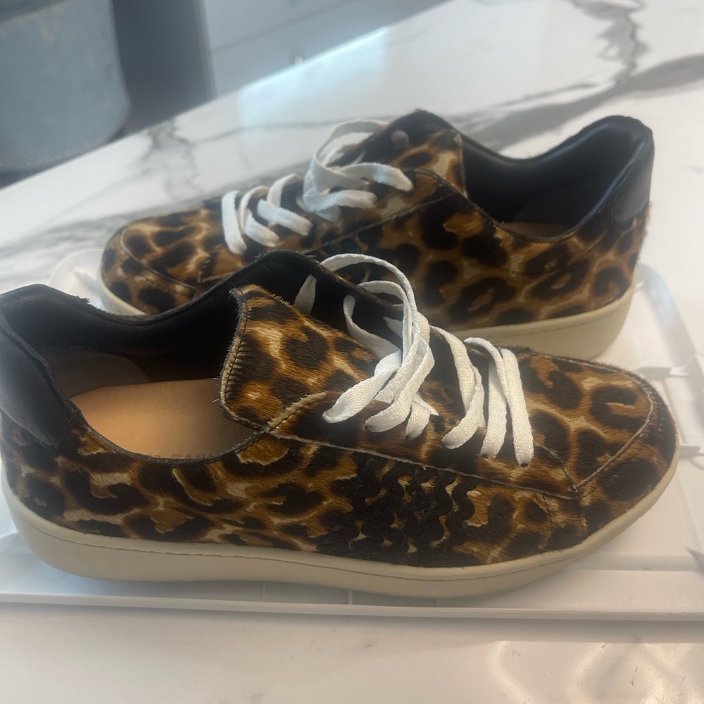 LOEFFLER RANDALL CHEETAH FUR SNEAKER